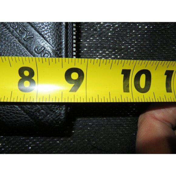 Betsey Johnson Luv Betsey Black Leather Bow Embellished Full Zip Wallet Wristlet - Picture 6 of 7